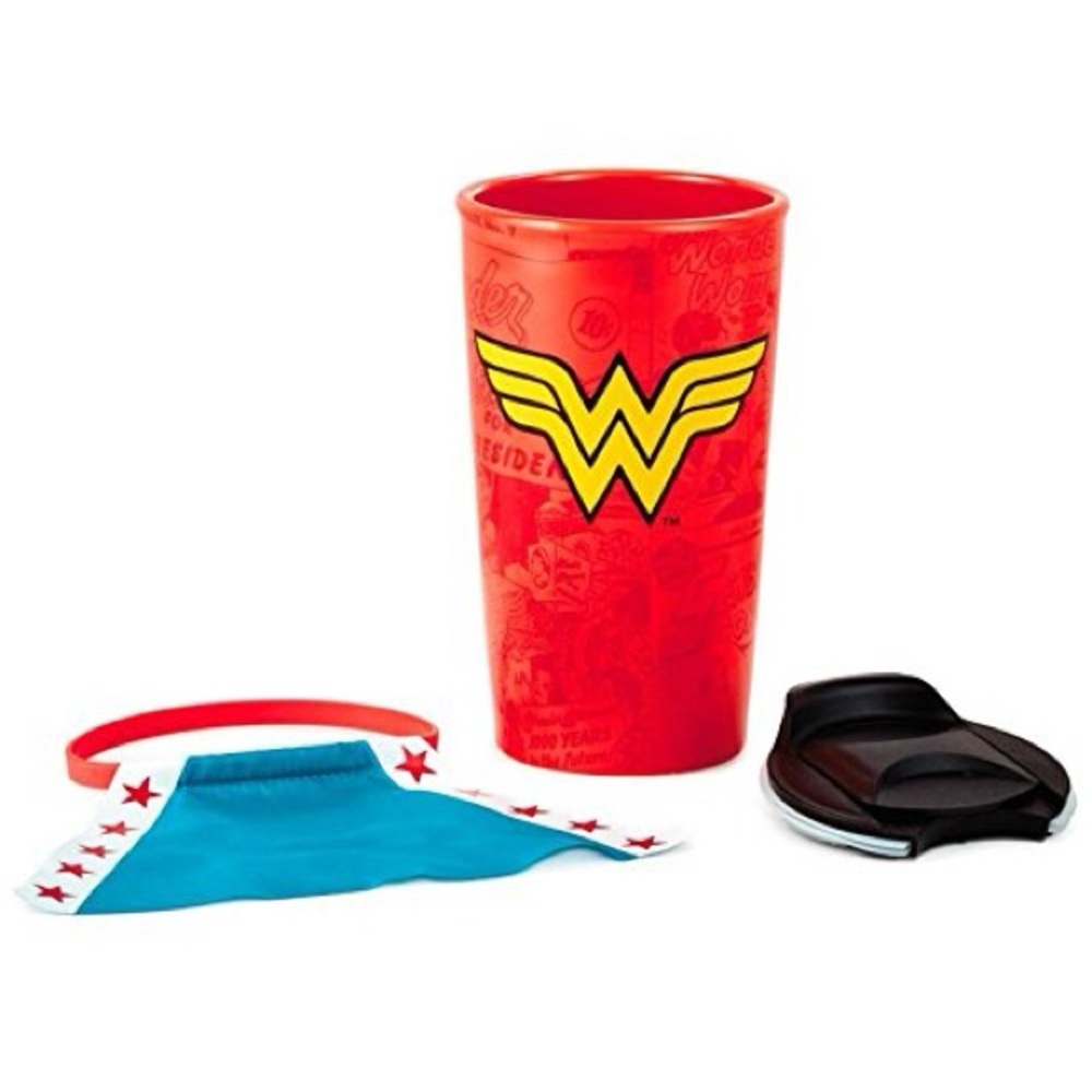 Wonder Woman Hallmark travel mug with cape
